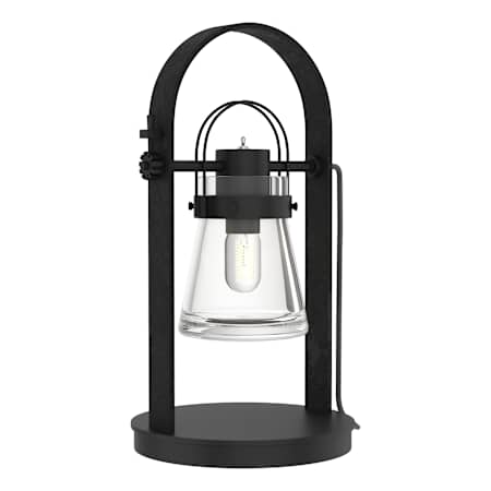 Hubbardton Forge Erlenmeyer 20" Tall Accent Table Lamp Black / Clear