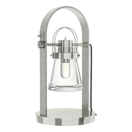 Hubbardton Forge Erlenmeyer 20" Tall Accent Table Lamp Sterling / Clear Glass