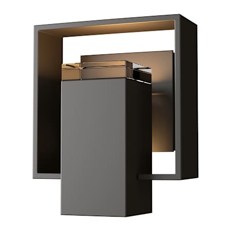 Hubbardton Forge Shadow Box 9" Tall Outdoor Wall Sconce Coast Oil Rubbed Bronze / Coast Oil Rubbed Bronze
