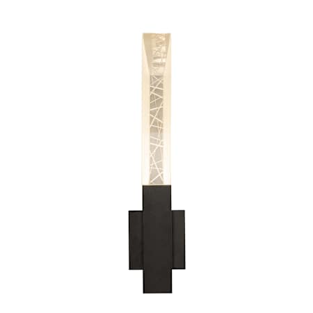 Hubbardton Forge Refraction 2 Light 23" Tall LED Outdoor Wall Sconce Coastal Black