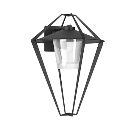 Hubbardton Forge Stellar 24" Tall Outdoor Wall Sconce Coastal Black / Clear