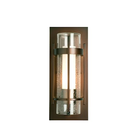 Hubbardton Forge Torch 12" Tall Outdoor Wall Sconce Coastal Bronze / Seedy