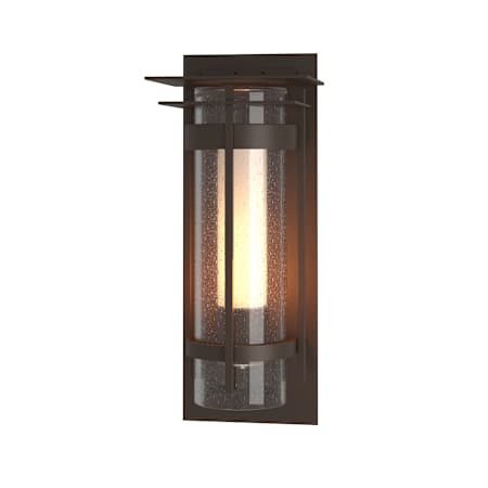 Hubbardton Forge Torch 16" Tall Outdoor Wall Sconce Coastal Bronze / Seedy