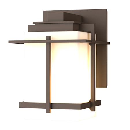 Hubbardton Forge Tourou 7" Tall Outdoor Wall Sconce Coastal Bronze / Opal