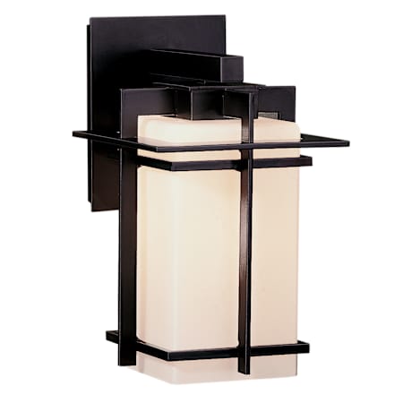 Hubbardton Forge Tourou 11" Tall Outdoor Wall Sconce Coastal Black / Opal
