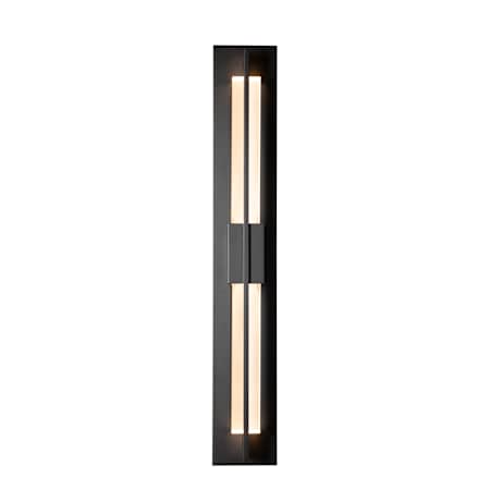 Hubbardton Forge Double Axis 31" Tall LED Outdoor Wall Sconce Coastal Black / Clear