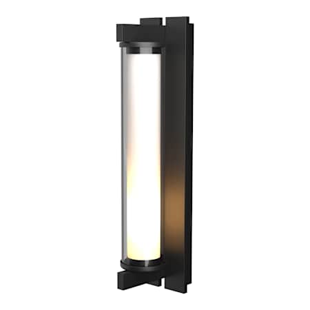 Hubbardton Forge Fuse 21" Tall Outdoor Wall Sconce Coastal Black / Clear