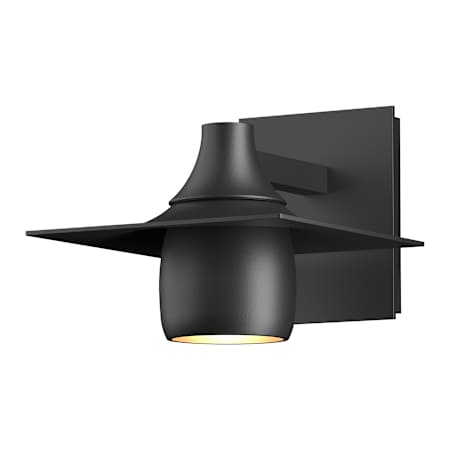 Hubbardton Forge Hood 7" Tall Outdoor Wall Sconce Coastal Black