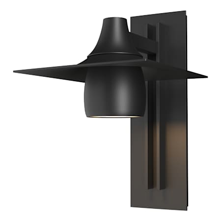 Hubbardton Forge Hood 16" Tall Outdoor Wall Sconce Coastal Black