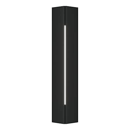 Hubbardton Forge Gallery 2 Light 24" Tall Outdoor Wall Sconce Coastal Black / White Acrylic
