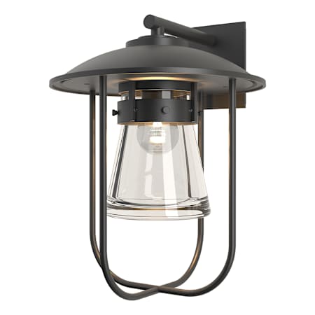 Hubbardton Forge Erlenmeyer 16" Tall Outdoor Wall Sconce Coastal Black / Clear
