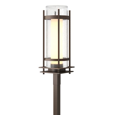 Hubbardton Forge Torch 22" Tall Post Light Coastal Bronze / Seedy