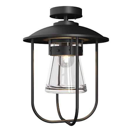 Hubbardton Forge Erlenmeyer 12" Wide Semi-Flush Outdoor Ceiling Fixture Coastal Black