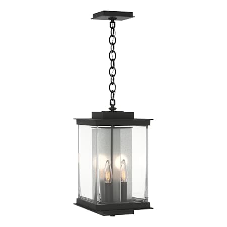 Hubbardton Forge Kingston 4 Light 10" Wide Outdoor Mini Pendant Black / Vintage Platinum / Clear