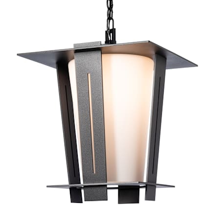 Hubbardton Forge Linea 16" Wide Outdoor Pendant Coastal Black / Opal