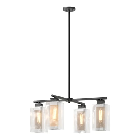 Hubbardton Forge Polaris 4 Light 33" Wide Outdoor Pendant Coastal Black