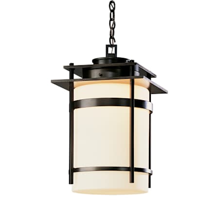 Hubbardton Forge Banded 14" Wide Semi-Flush Outdoor Pendant Coastal Black