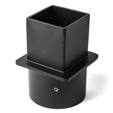 Hubbardton Forge 5" Square to 3-1/2" Round Post Adapter Coastal Black