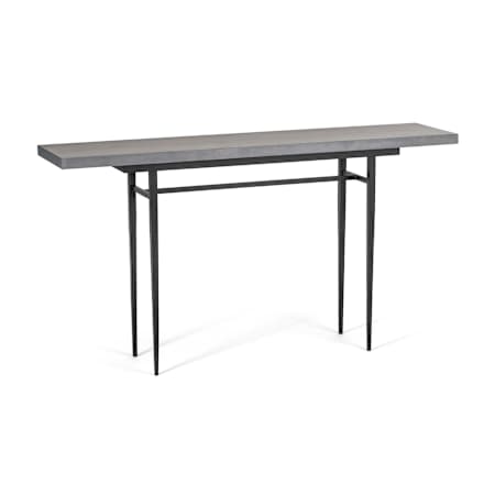 Hubbardton Forge Wick 60" Wide Wood Top Maple and Metal Table Black