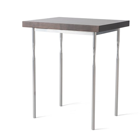 Hubbardton Forge Senza 18" Wide Maple Wood Top Metal Accent Table Sterling / Espresso