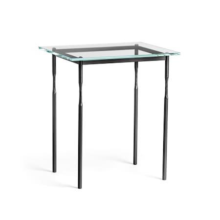 Hubbardton Forge Senza 22" Wide Glass Top Glass and Metal Table Black
