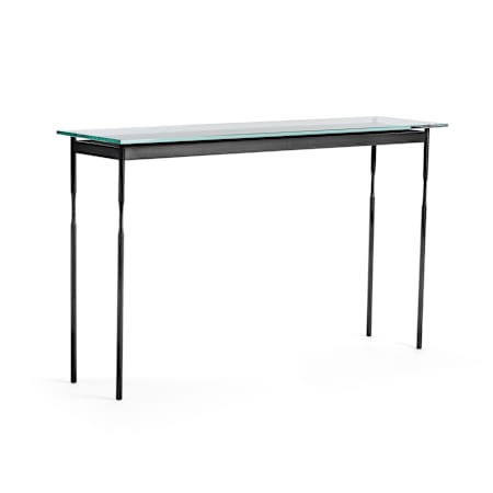 Hubbardton Forge Senza 54" Wide Glass Top Glass and Metal Table Black