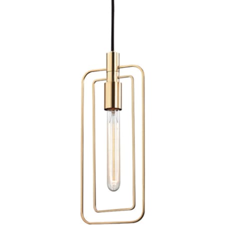 Hudson Valley Lighting Masonville Single Light 6" Wide Mini Pendant Aged Brass