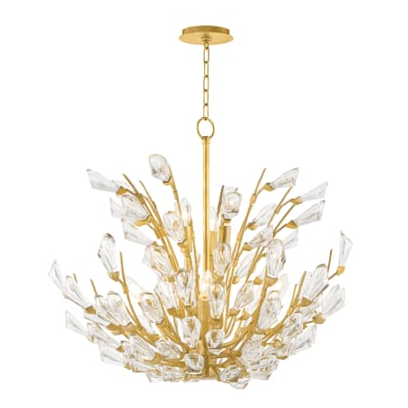 Hudson Valley Lighting Tulip 9 Light 28" Wide Crystal Chandelier Gold Leaf