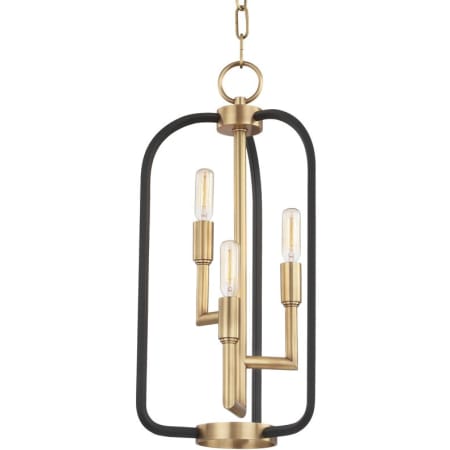 Hudson Valley Lighting Angler 3 Light 10" Wide Taper Candle Pendant Aged Brass