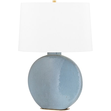 Hudson Valley Lighting Kimball 29" Tall Buffet Table Lamp Aged Brass / Gray / White