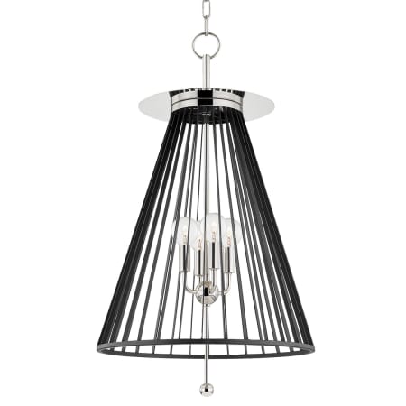 Hudson Valley Lighting Cagney 4 Light 18" Wide Pendant Polished Nickel / Black