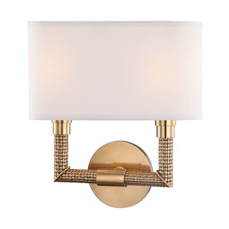 Hudson Valley Lighting Dubois 2 Light 13" Tall Wall Sconce Aged Brass