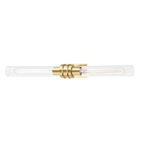 Hudson Valley Lighting Oakfield - 2 Light Bath Bar Aged Brass