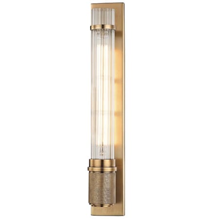 Hudson Valley Lighting Shaw Single Light 16" Tall Wall Sconce Aged Brass