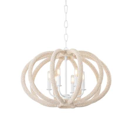 Hudson Valley Lighting Lewiston 6 Light 25" Wide Abstract Chandelier White Plaster