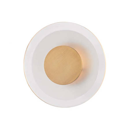 Hudson Valley Lighting Guthrie Single Light 9" Tall LED Wall Sconce / Flush Mount Ceiling Fixture Aged Brass