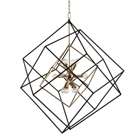 Hudson Valley Lighting Roundout 12 Light 34" Wide Abstract Chandelier Aged Brass