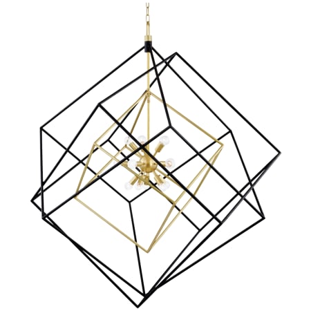 Hudson Valley Lighting Roundout 15 Light 42" Wide Abstract Chandelier Aged Brass / Black