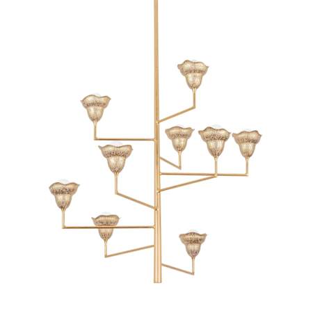 Hudson Valley Lighting Alora 9 Light 44" Wide Chandelier Vintage Gold Leaf / Gilded Ivory