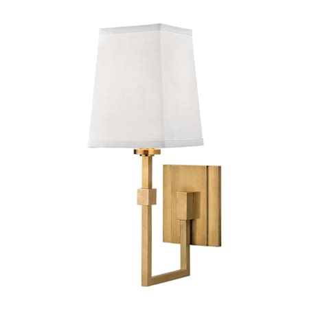 Hudson Valley Lighting Fletcher Single Light 15" Tall Wall Sconce Aged Brass