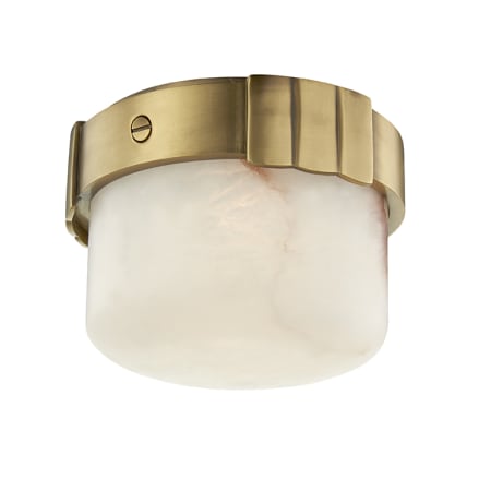 Hudson Valley Lighting Beckett Single Light 6" Wide Integrated LED Flush Mount Ceiling Fixture / Wall Sconce Aged Brass