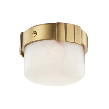 Hudson Valley Lighting Beckett Single Light 6" Wide Integrated LED Flush Mount Ceiling Fixture / Wall Sconce Aged Brass