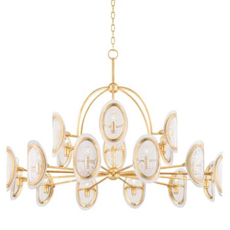 Hudson Valley Lighting Danes 18 Light 50" Wide Chandelier Vintage Gold Leaf