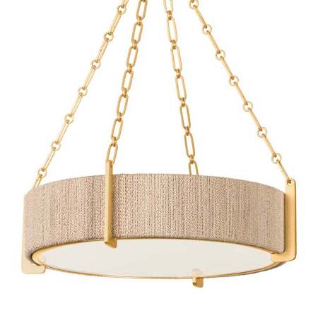 Hudson Valley Lighting Quebec 4 Light 22" Wide Drum Chandelier Gold Leaf