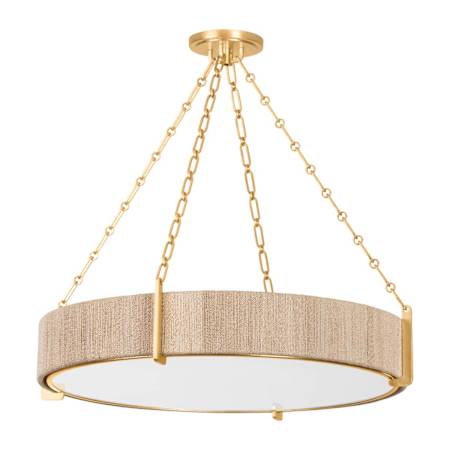 Hudson Valley Lighting Quebec 6 Light 31" Wide Drum Chandelier Gold Leaf