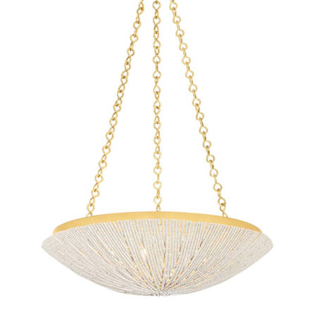 Hudson Valley Lighting Summerside 4 Light 25" Wide Pendant Vintage Gold Leaf