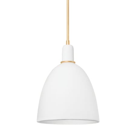 Hudson Valley Lighting Copake 22" Wide Pendant Vintage Gold Leaf / Matte Ivory Ceramic