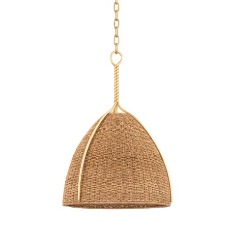 Hudson Valley Lighting Woodlawn 19" Wide Pendant with Rope Shade Vintage Gold Leaf