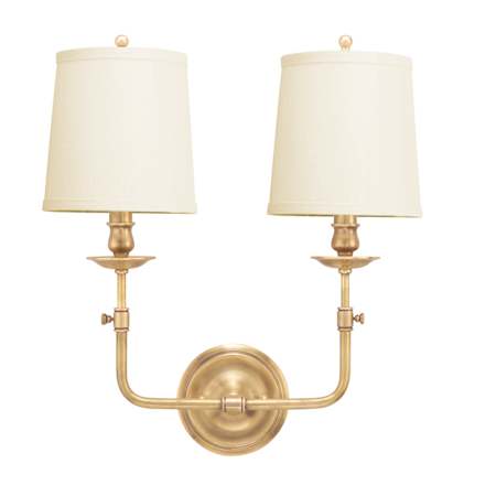 Hudson Valley Lighting Logan 2 Light 18" Tall Wall Sconce Aged Brass