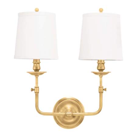 Hudson Valley Lighting Logan 2 Light 18" Tall Wall Sconce Aged Brass
